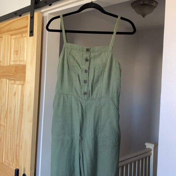 Old Navy Linen Button Front Cami Jumpsuit, S - Picture 4 of 14